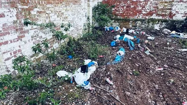 Rubbish On Old Construction Site