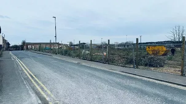 Construction Site Being Readied For Temporary Fencing