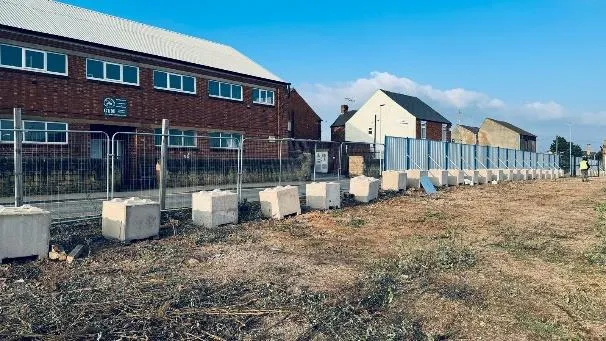 Construction Site New Temporary Chain Fencing