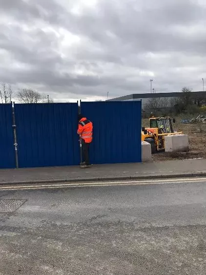 Construction Site New Hoarding Setup